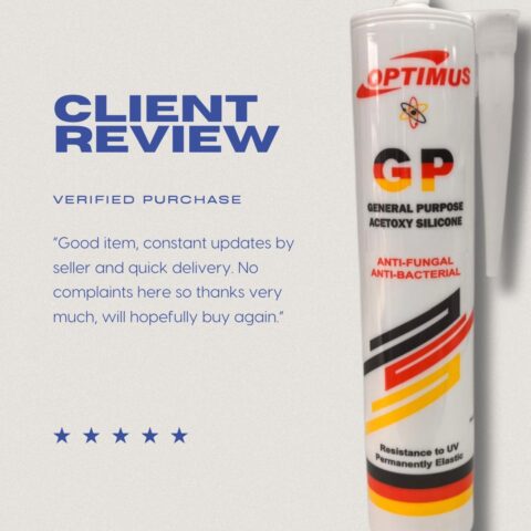 OPTIMUS Waterproof Silicon Sealant All Purpose Acetoxy White Clear Black 310ML - Image 3
