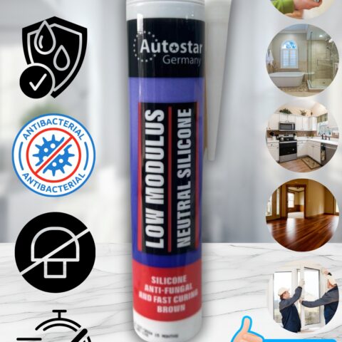 AutoStar Germany Multi Purpose Silicone Sealant - White Black Gray Clear 310ml - Image 2